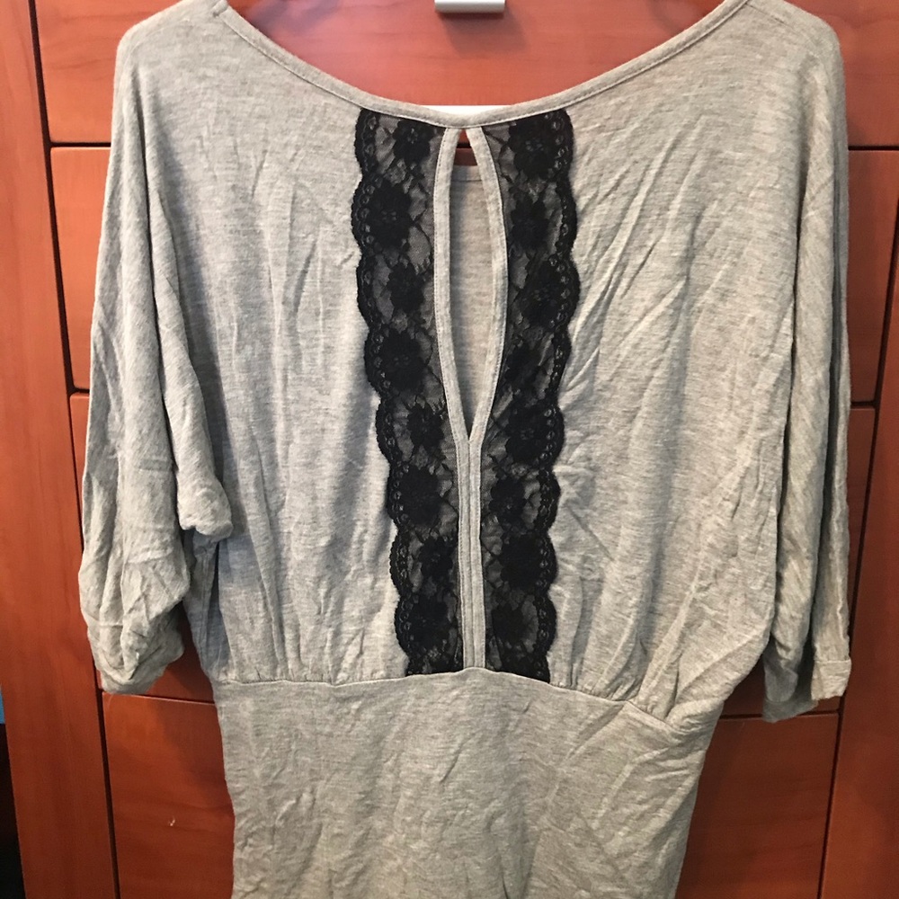 Grey cotton dressing top purchased in Hong Kong